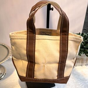 LL Bean Mini Boat and Tote Vintage New Old Stock with tag Cocoa color